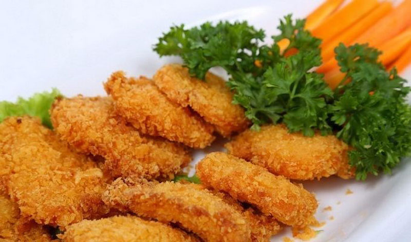 Thành phẩm cá tầm chiên xù giòn