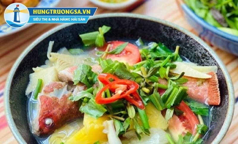 Cá mú đỏ nấu canh chua