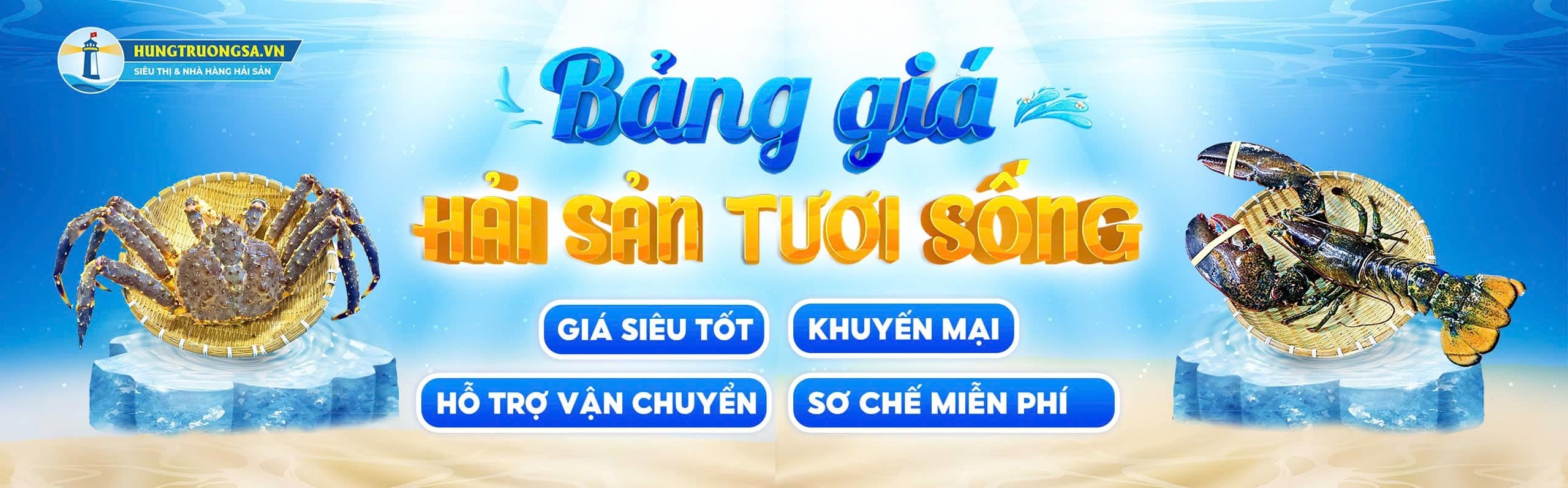 Bảng giá hải sản Hùng Trường Sa cập nhật