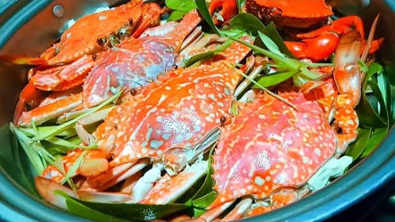 Cách hấp cua biển với sả thơm lừng, dậy vị tự nhiên