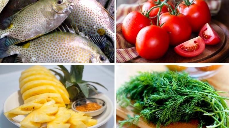 Nguyên liệu chính làm canh chua cá dìa
