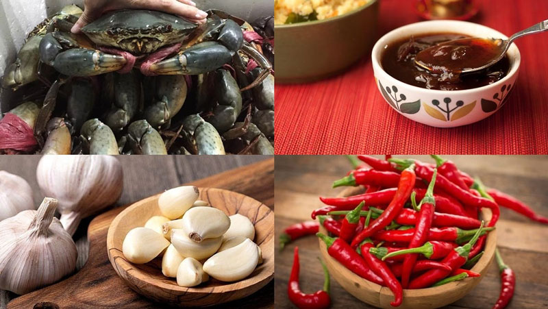 Chuẩn bị nguyên liệu cho món cua biển xào chua ngọt