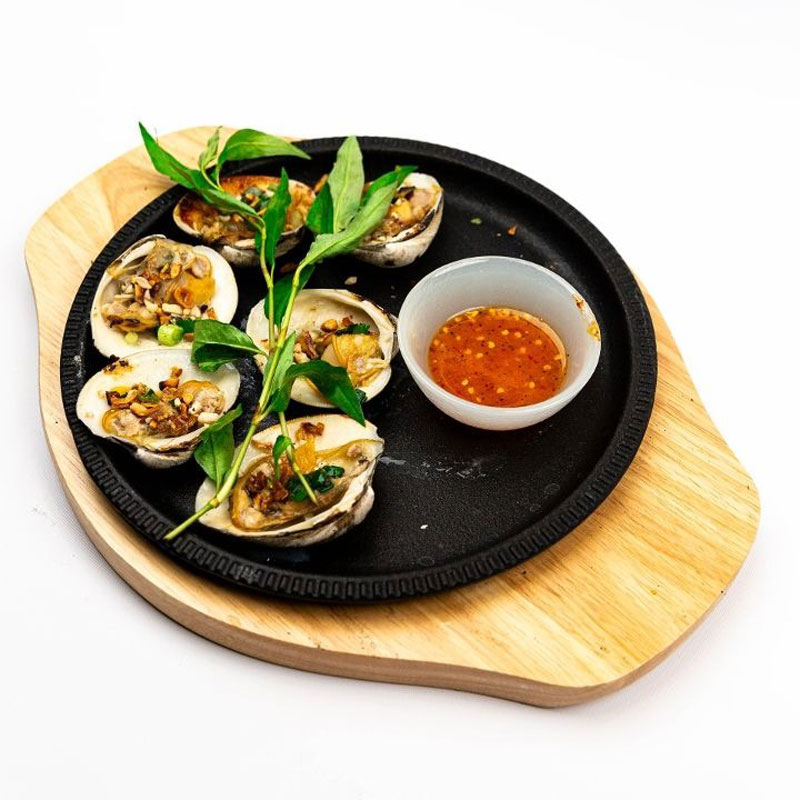 Nguyên liệu chuẩn bị món sò sần nướng mỡ hành