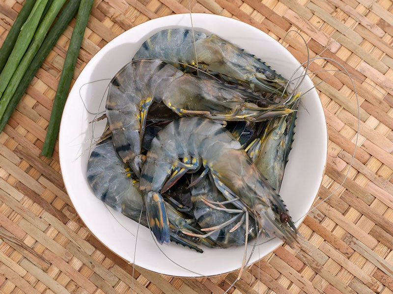Nguyên liệu chính món tôm sú rang muối