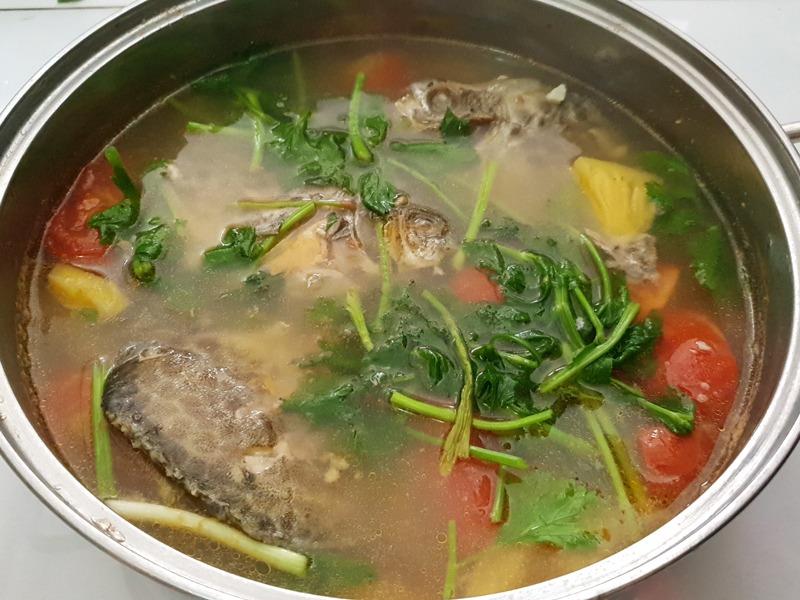 Thành phẩm món cá dìa nấu ngót
