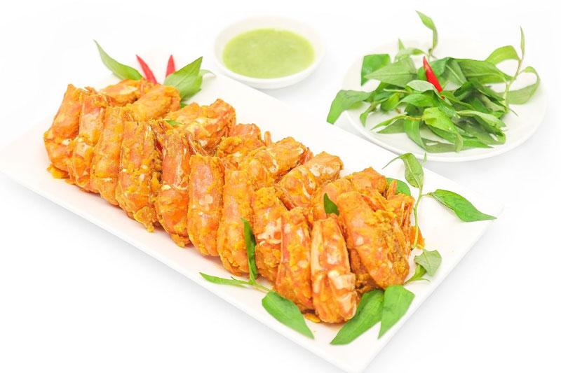 Giàu giá trị dinh dưỡng từ tôm sú sốt trứng muối