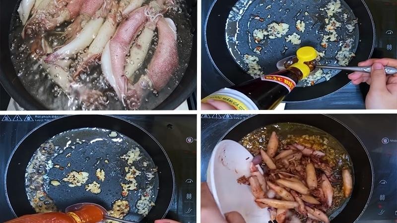 Rim mực trứng với nước mắm