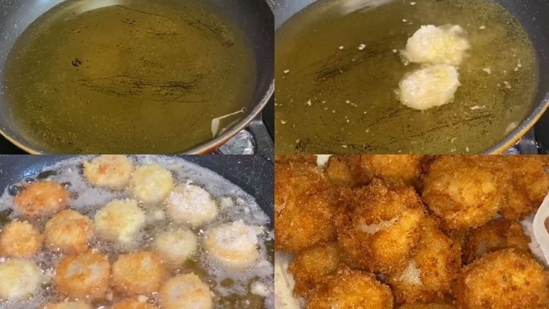 Chế biến cồi mai chiên giòn