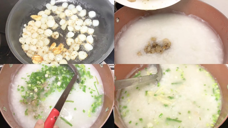 Giao đoạn nấu cháo cồi mai