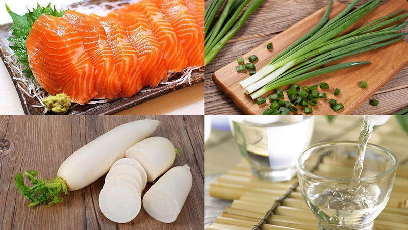 Nguyên liệu chính cho món cá hồi hầm củ cải