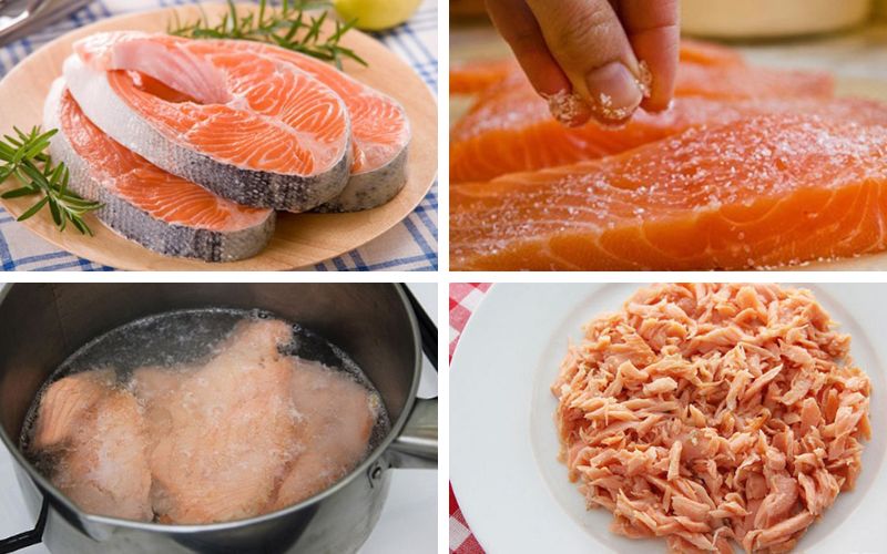 Sơ chế cá hồi để nấu cháo không bị tanh
