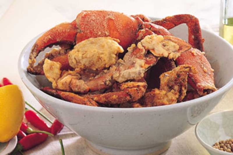 Sơ chế cua cốm chiên giòn