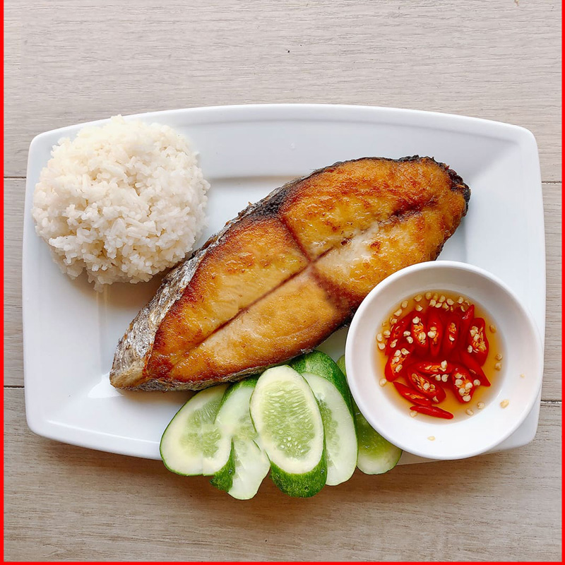 Thành phẩm cá thu một nắng nướng
