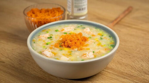 Thành phẩm cháo cá hồi dinh dưỡng cao cho bé và mọi người