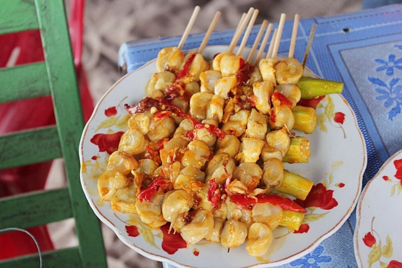 Thành phẩm cồi mai nướng sa tế