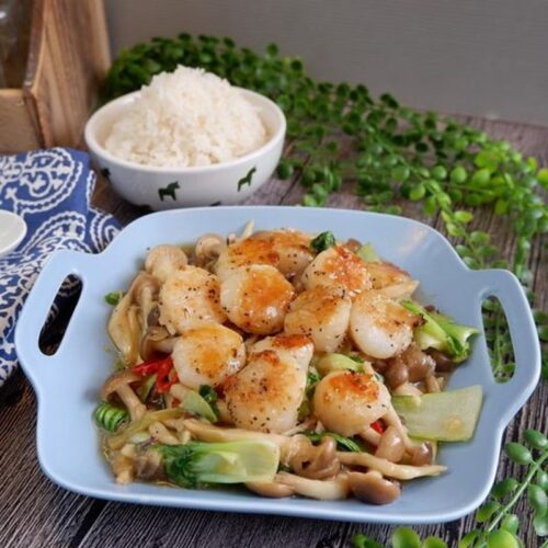 Thành phẩm cồi mai xào nấm thanh đạm