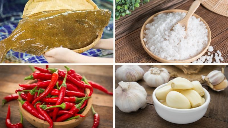 Nguyên liệu chính cho món cá bơn nướng muối ớt