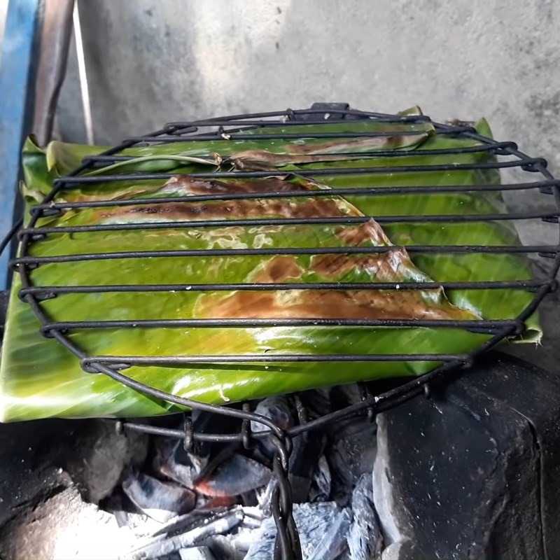 Món cá bơn nướng than hoa