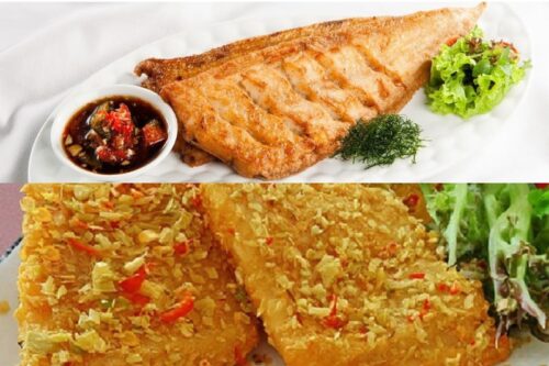 Thành phẩm cá bơn chiên mắm tỏi