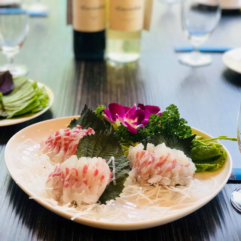 Thành phẩm cá song sashimi cá song tươi ngon