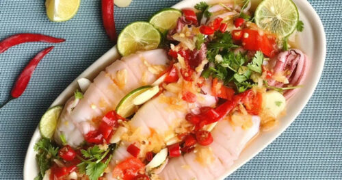 Thành phẩm mực trứng sốt thái khiến nhiều người mê