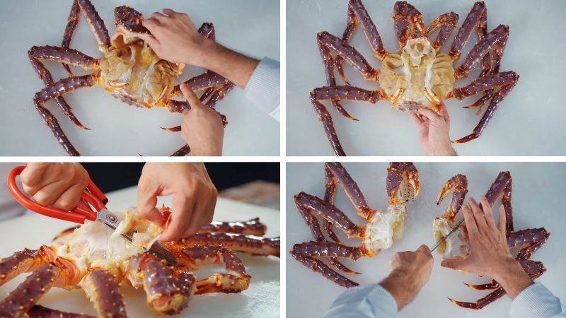 Sơ chế cua hoàng đế nướng phô mai đúng cách