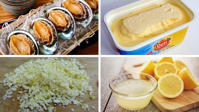 Nguyên liệu chính cho món bào ngư sốt bơ tỏi