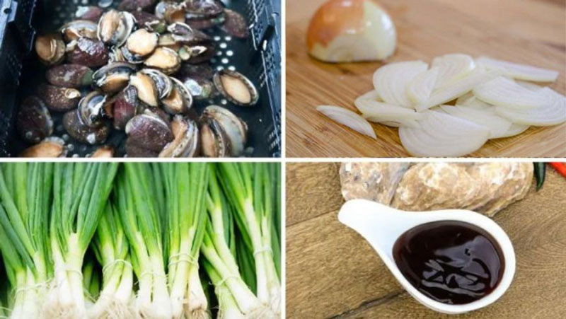 Nguyên liệu chính cho món bào ngư xào hành tây
