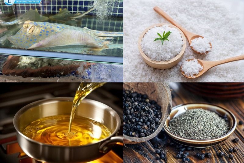 Nguyên liệu chính món cá đuối rang muối