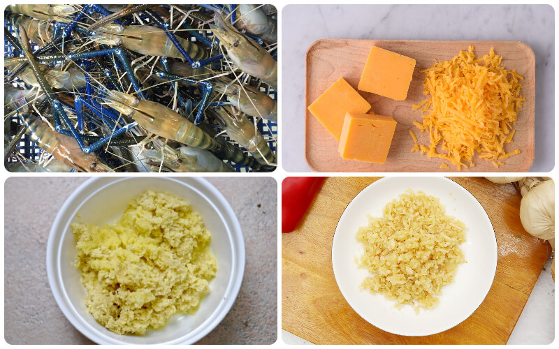 Nguyên liệu chính cho tôm càng nướng phô mai