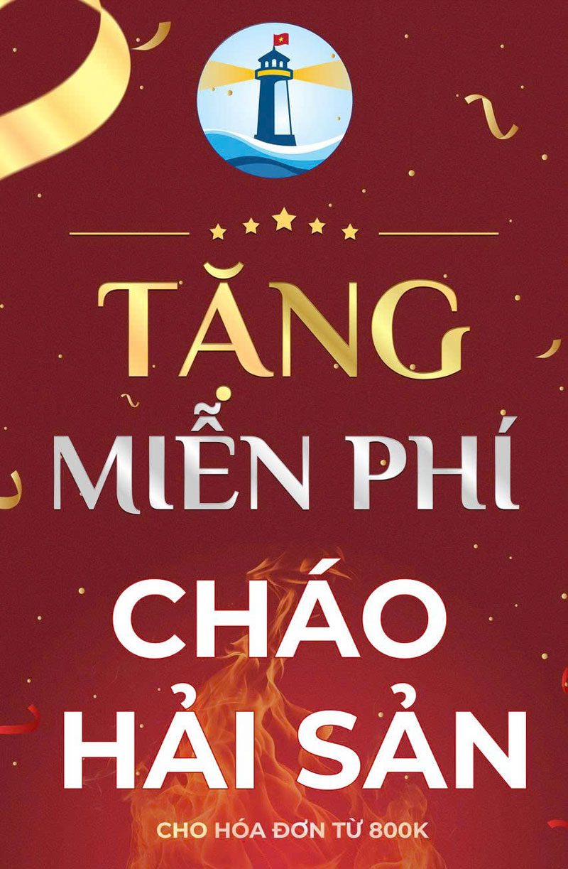 Tặng miễn phí cháo hải sản cho đơn từ 800k