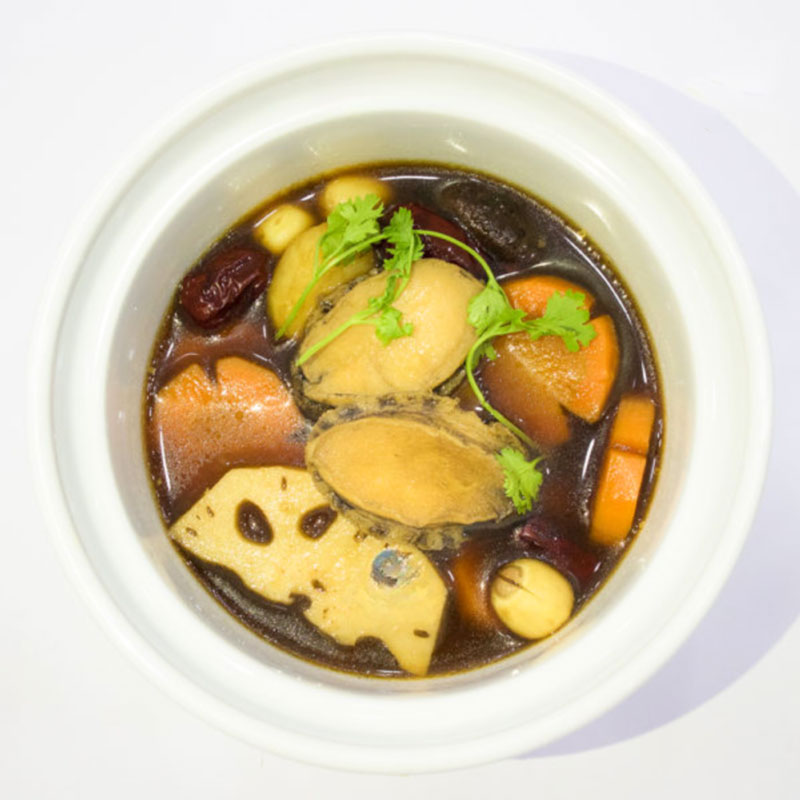 Thành phẩm món bào ngư hầm thuốc bắc