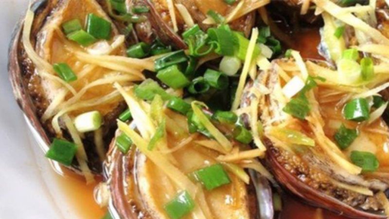 Thành phẩm món bào ngư hấp sả thơm ngon