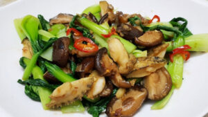 Thành phẩm bào ngư xào cải thìa