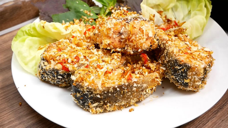 Thành phẩm cá song rang muối