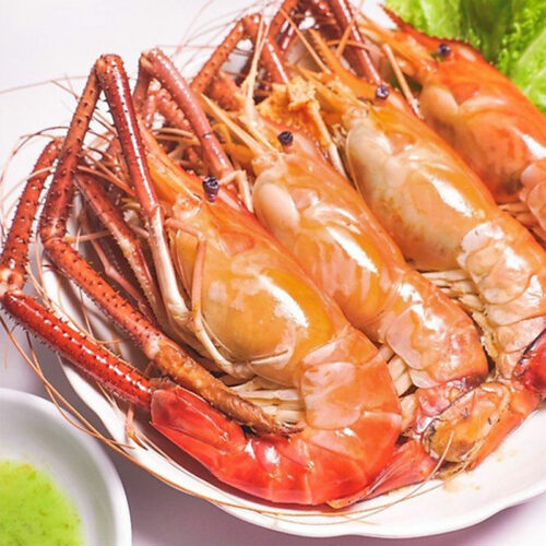 Món tôm càng hấp bia thơm ngon