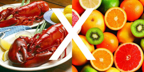 Trái cây chứa nhiều vitamin C ăn với hải sản có thể gây rối loạn tiêu hóa