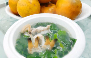 Sò thưng nấu mồng tơi
