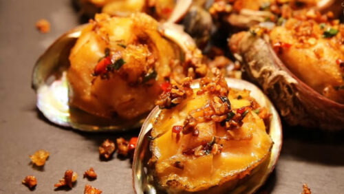 Thành phẩm món bào ngư cháy tỏi thơm ngon