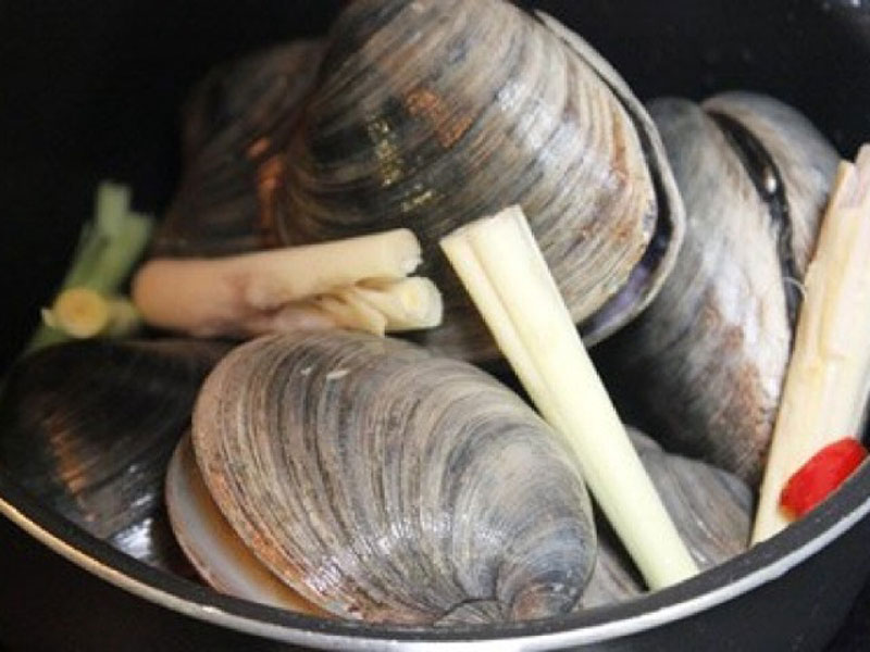 Thành phẩm món ngán biển hấp sả thơm ngon