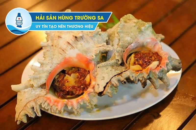 Thành phẩm ốc sư tử nướng muối ớt