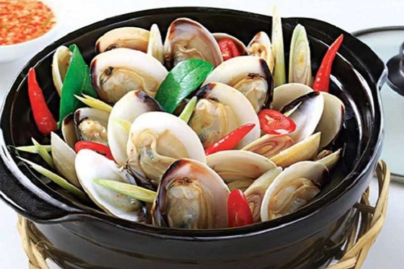 Ngao hấp sả ớt đơn giản tại nhà